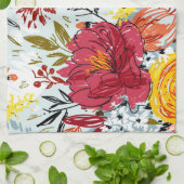 Mooie Rozen Theedoek (Gevouwen)