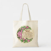 Mooie Rozen Trouwgeloften aangepaste canvas tassen (Achterkant)