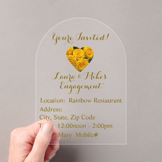 Mooie Rozen, Verloving uitnodiging (Insitu (Draagbaar))