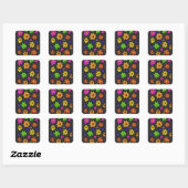 mooie rozen vierkante sticker (Vel)