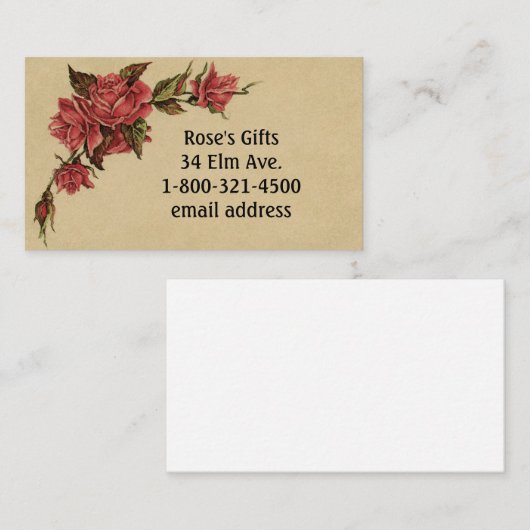 Mooie Rozen Visitekaartje (Voorkant / Achterkant)
