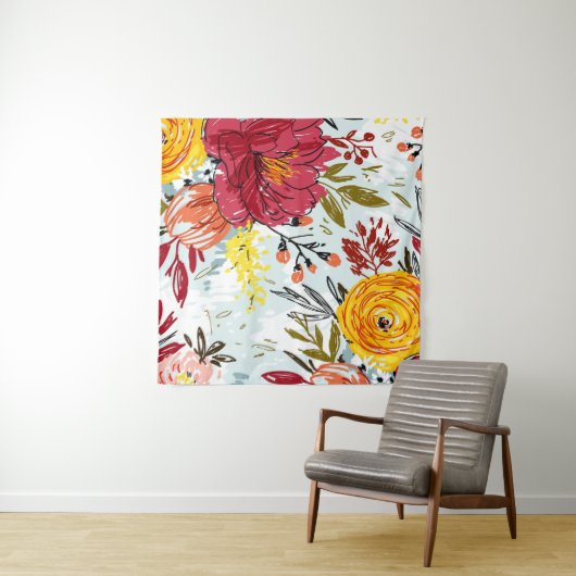 Mooie Rozen Wandkleed (In Situ (horizontaal))