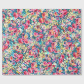Mooie  rozen waterverven luipaard cadeaupapier (Vlak)