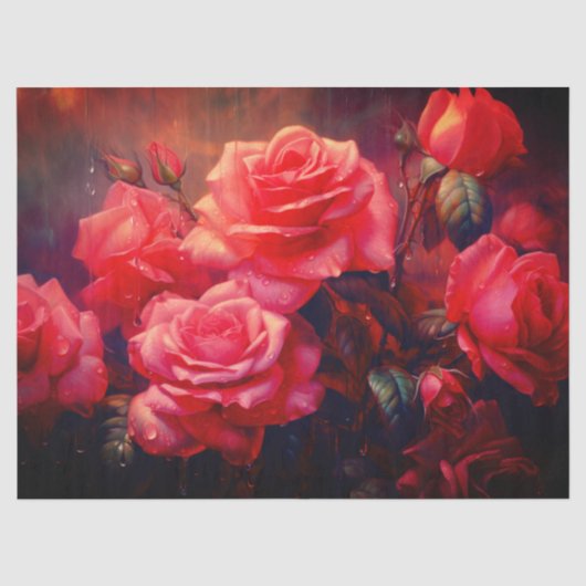 Mooie Rozen Weefsel/Decoupage Papier (Voorkant)