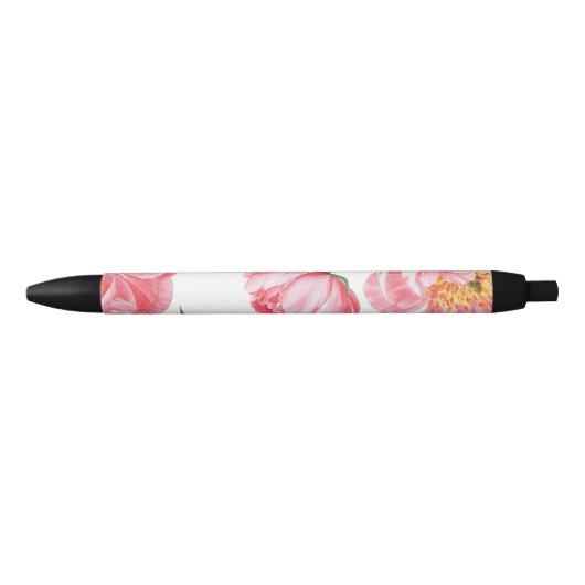 Mooie Rozen Zwarte Inkt Pen (Voorkant)