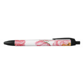 Mooie Rozen Zwarte Inkt Pen (Bovenkant)