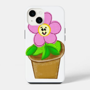 Mooie Rozige Posy Potted Flower Case-Mate iPhone H 14 Hoesje