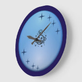 Mooie Ruimte Astronaut Wandschijf – Blauwe Galaxy Grote Klok (Hoek)