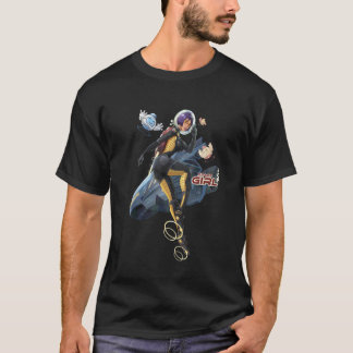 Mooie ruimte meisje in een nieuwe wereld t-shirt