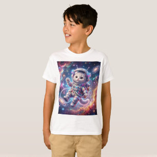 Mooie Ruimtekater Astronaut Illustratie T-Shirt
