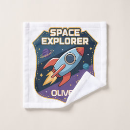 Mooie Ruimtereiziger Badge Washandje