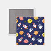 Mooie Ruimtereiziger Kinderpatroon Magneet (Voorkant / Achterkant)