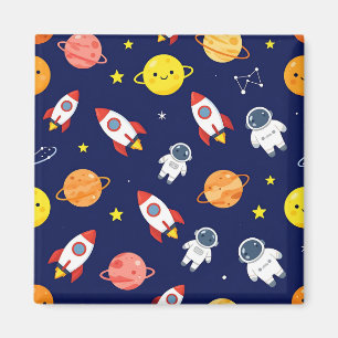 Mooie Ruimtereiziger Kinderpatroon Magneet