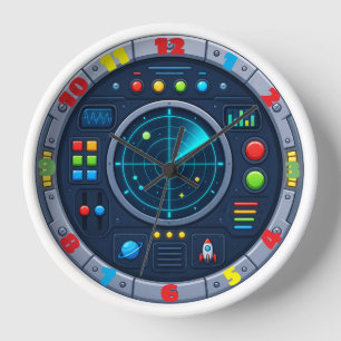 Mooie Ruimteschip Missie Controle Radar Kinderen M