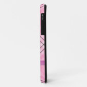 Mooie ruit roze met naamkaartje Case-Mate iPhone case (Achterkant/links)