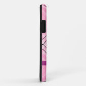 Mooie ruit roze met naamkaartje Case-Mate iPhone case (Achterkant/rechts)