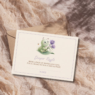 Mooie Rups Baby Shower Luier Raffle Informatiekaartje