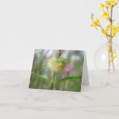 Mooie rups - Blank Wenskaart Kaart (Gele Bloem)