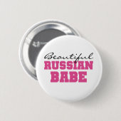 Mooie Russische baby Ronde Button 5,7 Cm (Voorkant /achterkant)