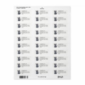Mooie Russische Blauwe Kat Label (Full Sheet)