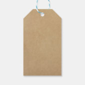 Mooie Rustic Flowers Kraft | Weddenschap Hartelijk Cadeaulabel (Achterkant)