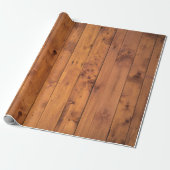 Mooie Rustic Knotty Pine Wooden Cadeaupapier (Uitgerold)