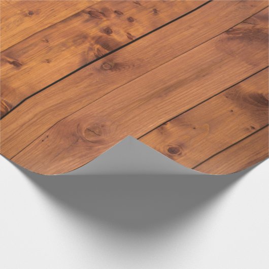 Mooie Rustic Knotty Pine Wooden Cadeaupapier (Hoek)