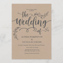 Mooie Rustic Wedding-kaart