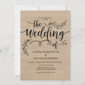 Mooie Rustic Wedding-kaart Kaart (Voorkant)