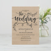 Mooie Rustic Wedding-kaart Kaart (Staand voorkant)