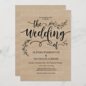 Mooie Rustic Wedding-kaart Kaart (Voorkant / Achterkant)