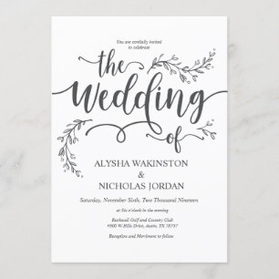 Mooie Rustic Wedding-kaart Kaart