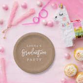 Mooie rustieke afstudeerfeest papieren bord (Feest)