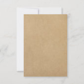 Mooie Rustieke Bloemige Kraft Elegante Trouw-RSVP RSVP Kaartje (Achterkant)