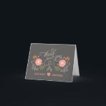 Mooie Rustieke Bloemkaarten om "Dank je" te zeggen Bedankkaart<br><div class="desc">Bedankt -- Rustieke bloemige bruiloft -- leuke en casual trendy abstracte bloemen met krullerige kalligrafie en bloemaccenten. Pas de tekst aan zoals het is, of verander de grootte, achtergrondkleur, lettertypekleuren en stijl. Sjabloonvelden om het zelf te doen maken het gemakkelijk om je eigen perfecte bedankkaartjes te maken. Perfect voor rustieke...</div>