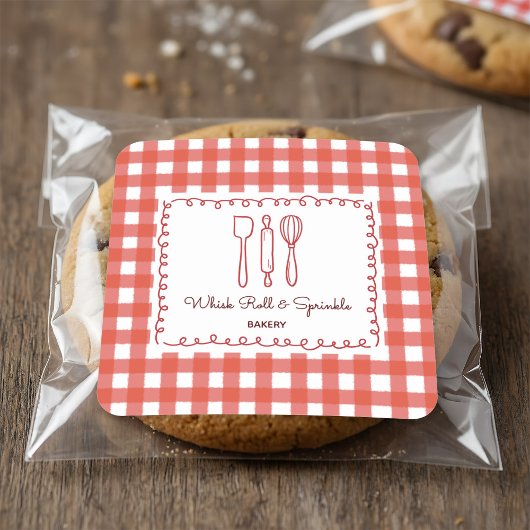 Mooie Rustieke Boerderij Gingham Bakkerij Labels