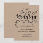 Mooie rustieke bruiloft uitnodiging Kaart (Voorkant / Achterkant)