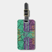 Mooie rustieke gebarsten modder liefde geneest tek bagagelabel (Voorkant verticaal)