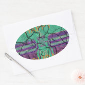 Mooie rustieke gebarsten modder liefde geneest tek ovale sticker (Envelop)