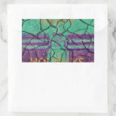 Mooie rustieke gebarsten modder liefde geneest tek rechthoekige sticker (Tas)