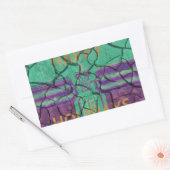 Mooie rustieke gebarsten modder liefde geneest tek rechthoekige sticker (Envelop)