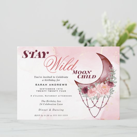 Mooie rustieke halve maan Mandala Kaart (Staand voorkant)