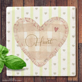 Mooie rustieke hart Valentijn Groen en bruin Stenen Onderzetter