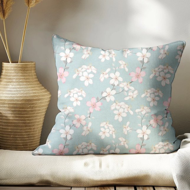 Mooie rustieke  kersenbloesems kussen (Creator heeft geüpload)