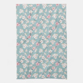 Mooie rustieke  kersenbloesems theedoek (Verticaal)