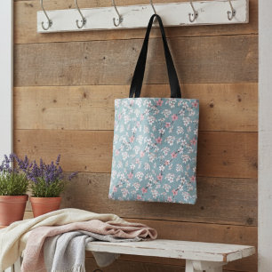 Mooie rustieke kersenbloesems tote bag