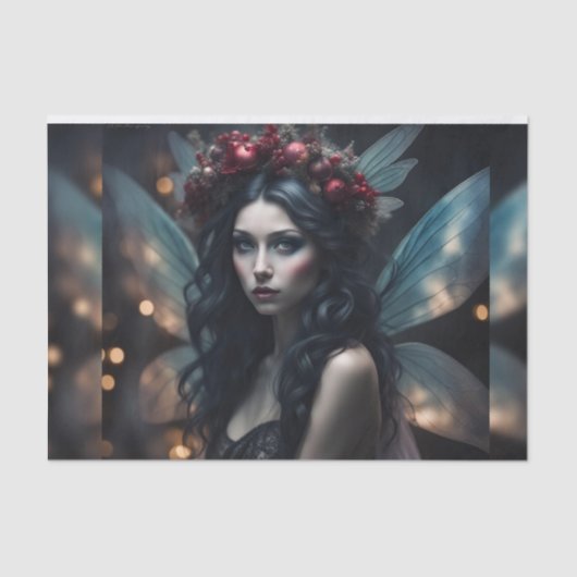 Mooie rustieke kerst fee decoupage papier (Voorkant)