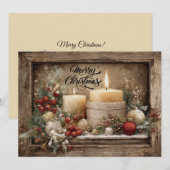 Mooie rustieke Kerst kaart  (Voorkant / Achterkant)