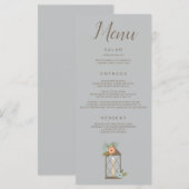 Mooie rustieke op blauwe achtergrond menu (Voorkant / Achterkant)