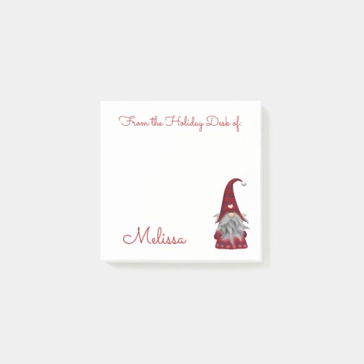 Mooie Rustieke Op Maat Gemaakte Kerst Kantoor Kabo Post-it® Notes (Voorkant)